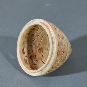 A gold figure bottle with human figures from before the Ming Dynasty