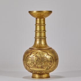 A jade inlaid and carved stupa for relics