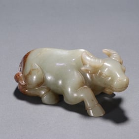 Ancient Jade Ox Figurine, before the Ming Dynasty