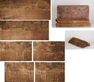 Bhikkhu Hongshan Cinnabar hand-copied nine volumes of the Pure Conduct Chapter of the Avatamsaka