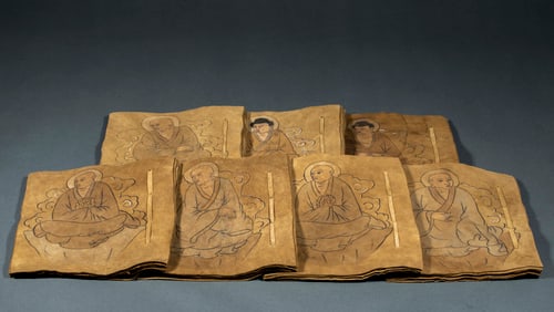 Seven Buddhist scriptures in Khitan sheepskin scrolls