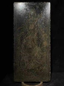 The Guanyin is engraved on bluestone lines