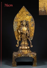 Bronze gilded and engraved Bodhisattva and Buddha statues before the Ming Dynasty