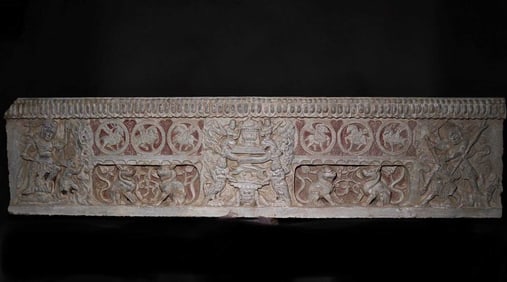 Painted relief slabs of bluestone from the Northern and Southern Dynasties