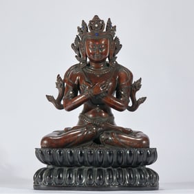 The statue of Tara is inlaid with agarwood