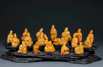 The Eighteen Arhats figurine of Tianhuang stone