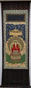 Qing Dynasty kesi Thangka of Sakyamuni