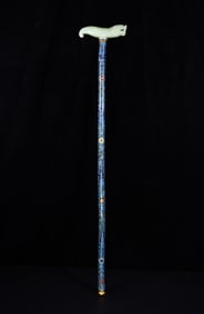 A cloisonne scepter inlaid with Hetian jade