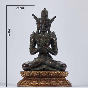 Incense Wood Seated Guanyin Statue