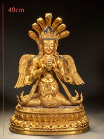 Copper-gilt "Long Zun Wang Fo"