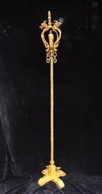 Copper-gilt and engraved crosier