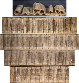 A Buddhist narrative illustrating demons disrupting the transmission of scriptures