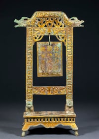 Western Xia Dynasty gilded copper figurine