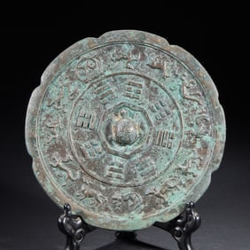Before the Ming Dynasty, Twelve Chinese Zodiac Signs and Eight Trigrams Copper Mirror