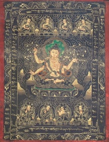 Tangka of Four-Armed Guanyin