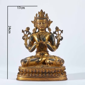 Gilt-bronze statue of Tara