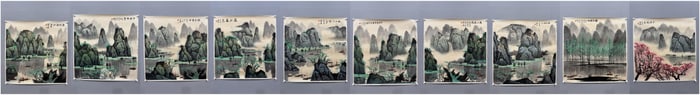 A set of 10 paintings by Bao Yishan