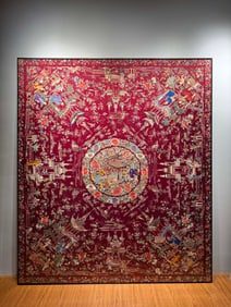 Large-sized Cantonese Embroidery "High Official and Abundant Rank"