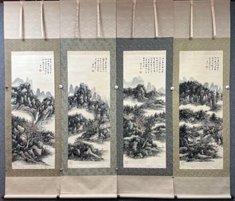 Four landscape scrolls by Huang Binhong