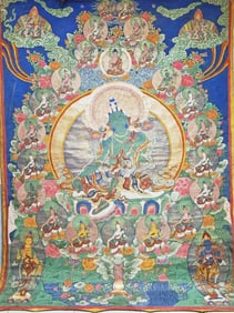 Green Tara, Large-sized Thangka