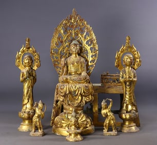 Gilt-bronze Buddha Niche Set from the Northern Wei Dynasty