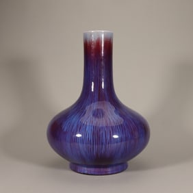 Qianlong period Glazed melon-shaped vase