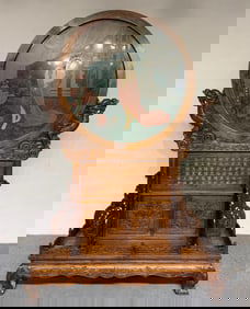 Qianlong 36th year made by the Imperial Workshops, rosewood round screen