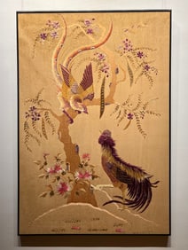 Embroidery "Guanshangjia Guan" (An official promoted to a higher position), late Qing Dynasty to the
