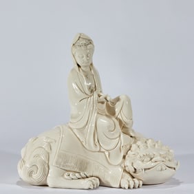 He Chaozong's style Dehua kiln Manjusri Bodhisattva