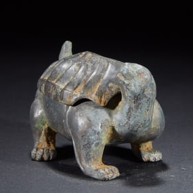 Bronze Turtle-Shaped Covered Box, Pre-Ming Dynasty