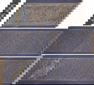 Hand-Copied Gilded Handscroll of "The Sutra of the Prince Baoyue Questioning the Dharma"