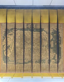 "Complete Map of the Nine Frontier Regions and Global Routes of the Ming Dynasty" by Wang Junfu