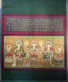 Buddha Painting by Qiu Ying, Ming Dynasty (Qiu Ying was a famous painter of the Ming Dynasty)