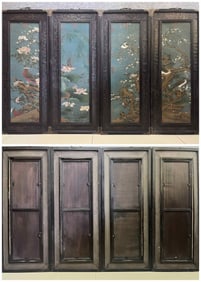 Four-Scroll Flower-and-Bird Paintings by Huang Jucai, Song Dynasty (Huang Jucai was a renowned court