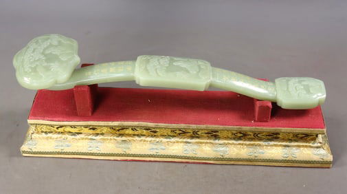 Hetian Jade Ruyi Scepter (Ruyi is a traditional Chinese symbol of good fortune)