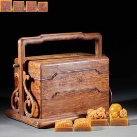 Multi-Dragon Pattern Seal Made by the Imperial Household Department in the 56th Year of the Qianlong