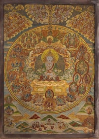 Kesi Tapestry Hanging Screen of White Tara, Pre-Ming Dynasty (Kesi is a sophisticated Chinese
