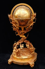 Gilt Bronze Armillary Sphere (an ancient Chinese astronomical instrument)