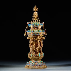 Pure Silver Filigree Pagoda