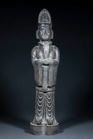Silver Standing Statue of a Civil Official