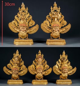 Ming Yongle Gilt Bronze Garuda Vajra Dharma Instrument