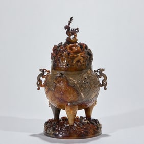 High Ancient Jade Boshan Incense Burner
