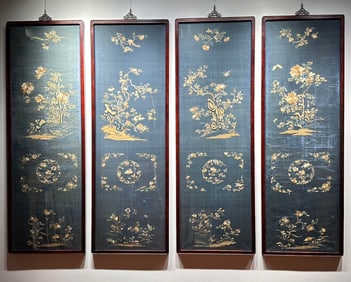 Set of Qing Qianlong Court Su Embroidery "Four Seasons"