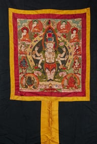 Embroidered Eight-Armed Guanyin Thangka