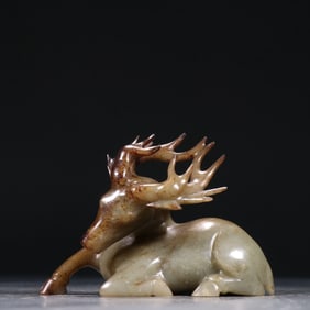 High Ancient Jade Deer Ornament