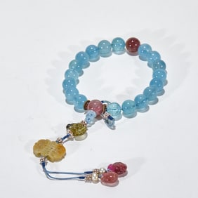 Aquamarine Hand-Held Bead String