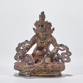 Bronze Yellow Jambhala (Wealth God) Statue