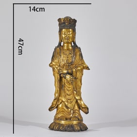 A standing statue of Guanyin from the Liao Dynasty