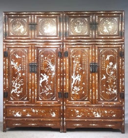 Huanghuali Cabinet Fully Inlaid with Mother-of-Pearl
