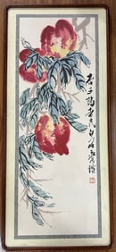 Framed Exquisite Painting "Longevity" , by Qi Baishi